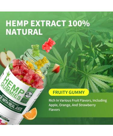 2 Pack Hemp Gummies 1,200,000mg High Strength - Stress Relief Fruity Gummy Bear with Hemp Oil - Natural Hemp Candy for Sleep & Calm Mood - 60 Count (Pack of 2) - Buy Online on GoSupps.com