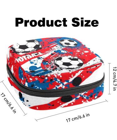 Womens Binding-Ups: Stylish Football Pattern Tampon Storage Bags with Zip Pockets - Multi Functional Ladies Menstrual Bags - Buy Online on GoSupps.com