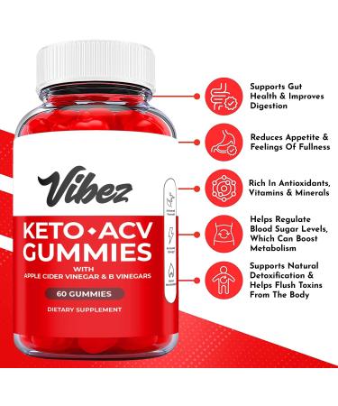 (2 Pack) Vibez Keto Gummies - Vegan Formula with ACV for Weight Loss - 120 Gummies - Buy Online on GoSupps.com