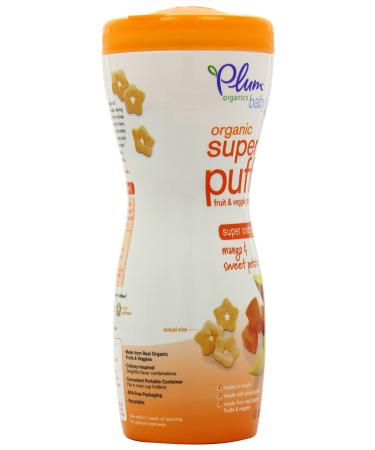 Plum Organics Super Puffs - Organic Veggie Fruit & Grain Snacks, Mango & Sweet Potato 1.5 oz - Buy Online on GoSupps.com