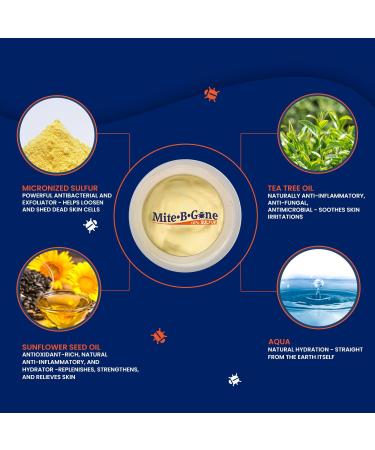Mite-B-Gone 10% Sulfur Cream 2oz for Itch Relief - Fast & Effective All-Natural Blend for Bites, Acne, Redness - Buy Online on GoSupps.com