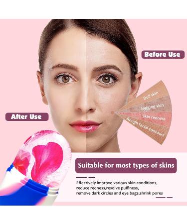 Beauty Facial Ice Roller for Skin Care - Reusable Silicone Ice Mold Holder for Face Massage - Tighten Skin, Shrink Pores, Brighten Skin & Enhance Natural Glow - Pink - Buy Online on GoSupps.com