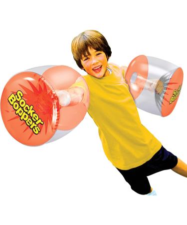 Socker Boppers Inflatable Boxing Pillows - 1 Pair Clear Boppers, Durable Vinyl for Safe Indoor & Outdoor Fun - Great Gift for Active Kids - Buy Online on GoSupps.com