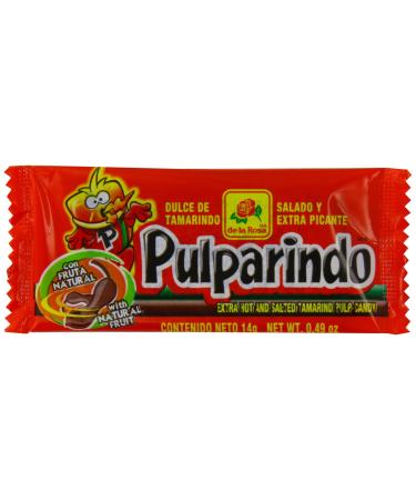 MexGrocer Pulparindos Extra Hot and Salted Tamarind Pulp Candy Red 14 g