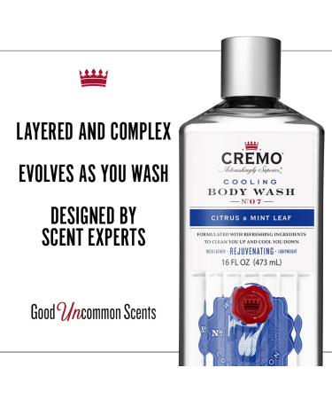 Cremo Cooling Citrus and Mint Leaf Body Wash 16 Fl Oz (2-Pack) - Buy Online on GoSupps.com
