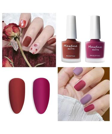 LOKFAR 6 Colors Matte Nail Polish Set - Mist Effect Velvet Gel Kit for Long Lasting Waterproof Nail Art - 8 ml/Bottle - Buy Online on GoSupps.com