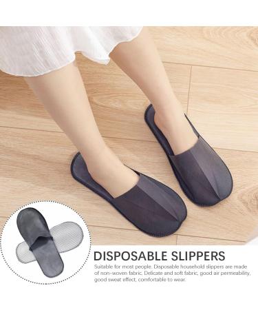 FERCAISH 20 Pairs Disposable Slippers Closed Toe Spa Slippers Non-slip Hotel Guest Slippers For Men Women Travel Home Wedding Party Use (Grey) - Buy Online on GoSupps.com