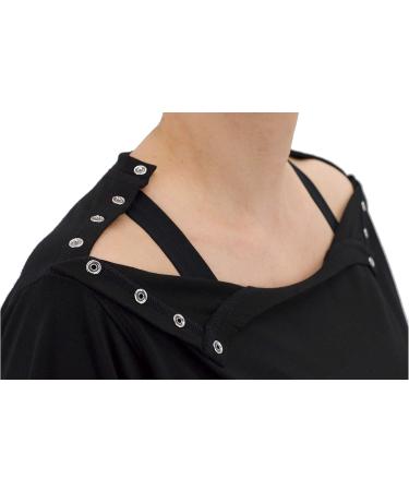 Shop Black Shoulder Shirt - Unisex M Size for Men & Women - International Shipping Available - Buy Online on GoSupps.com