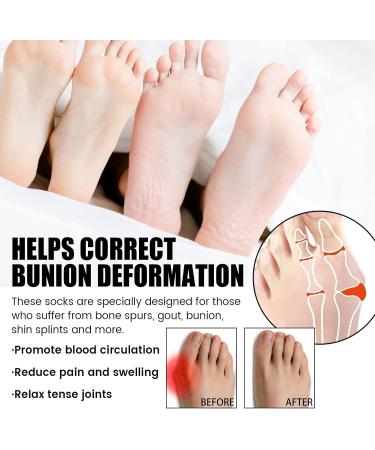 ERGOic Bunion Relief Socks - Anti-Bunion Health Socks for Women and Men - Bunion Corrector Toe Align Socks (Black 5 Pairs) - Buy Online on GoSupps.com