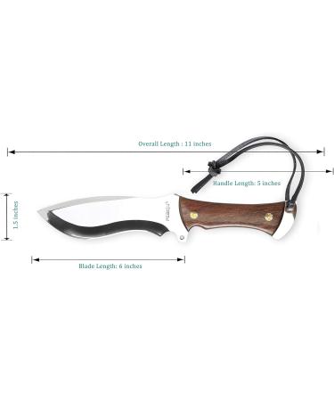 Perkin Knives Fixed Blade Hunting Knife with Leather Sheath - Durable Versatile Perfect for Outdoor Adventures | International Shipping Available - Buy Online on GoSupps.com