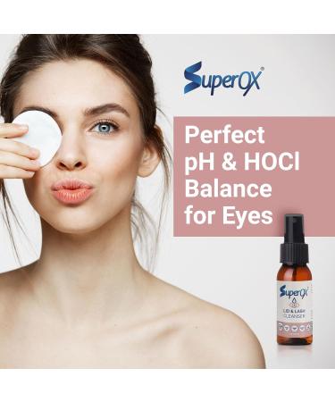 Superox Eyelid & Eyelash Cleanser - Hypochlorous Acid Spray for Styes Irritation & Blepharitis Relief - 50 ml International Shipping - Buy Online on GoSupps.com