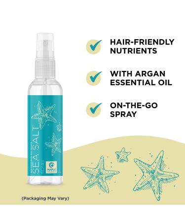 Volumizing Sea Salt Spray for Beach Waves - Curl Activator Hair Mist with Sea Kelp Extract and Argan Oil - Non-Sticky Styling Spray for Men and Women - 4 Fl Oz - Buy Online on GoSupps.com