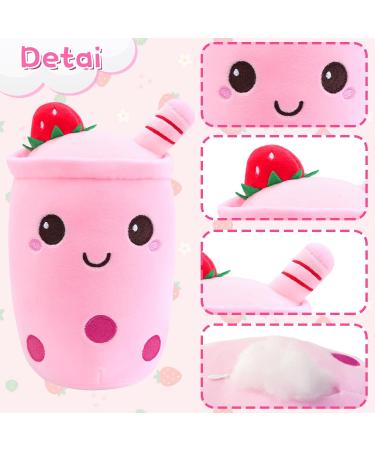Guiffly Bubble Tea Plush Boba Fluffy Cuddle Pillow Toy - Pink - Buy Online on GoSupps.com