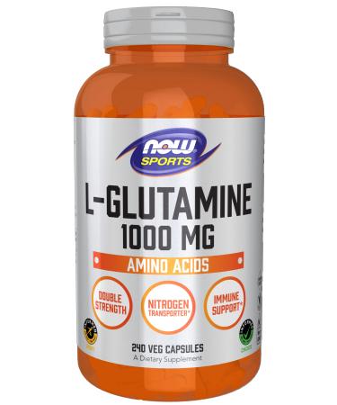 Now Foods Sports L-Glutamine 1000 mg 240 Capsules - Buy Online on GoSupps.com