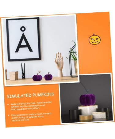 DECHOUS 5pcs Flannel Foam Pumpkin Small Artificial Lifelike Pumpkins Fall Party Decorations Faux Pumpkin Halloween False Pumpkin Halloween Jack o Pumpkin Fall Pumpkin Crafts Autumn Purple Purple 14X12.5X12.5CM - Buy Online on GoSupps.com