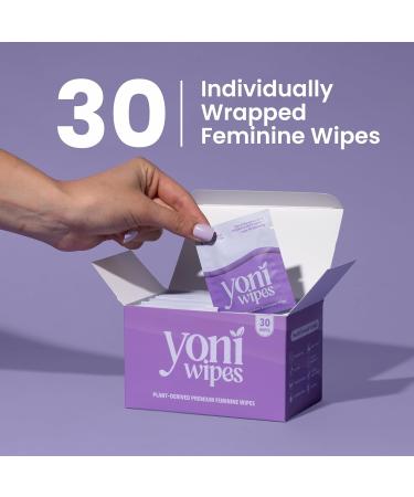 30 Count Biodegradable & Flushable Feminine Wipes - pH-Balanced Aloe Vera & Vitamin E - Perfect for Travel & On-the-Go - Buy Online on GoSupps.com