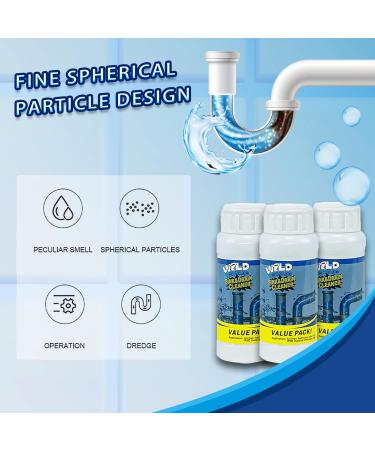 Wild Tornado Drain Cleaner - Powerful Deodorizing Chemical Powder for Pipes & Toilets (3pcs) - International Shipping Available - Buy Online on GoSupps.com