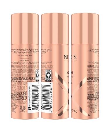 Nexxus Travel Hairspray and Mousse Bundle Comb Thru Flexible Hold Hairspray (1.5 Oz) 2-Pack + Volume Medium Hold Mousse (2 Oz) 2-Pack Anti-Humidity Frizz Control Rose Fragrance - Buy Online on GoSupps.com
