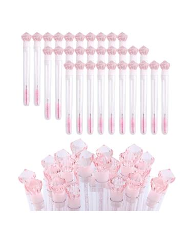 Pink Diamond Disposable Mascara Brushes - 60 Pcs | Makeup Brush Mascara Wand in Sanitary Tube | Lash Supplies - Buy Online on GoSupps.com