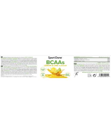 BCAAs Premium Amino Acids 2:1:1 Lemon & Lime flavor 500g SportDone - Buy Online on GoSupps.com