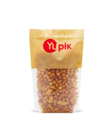 Yupik Original Rice Crackers 450 g Kosher Cholesterol-Free Crunchy Crisps Savory Blend Seasoned with Soy Sauce & Seaweed Asian-Inspired Snacks Ideal for Parties BBQ Movie Night 450.00 g (Pack of 1)