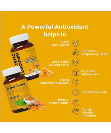 Curcumin Capsules 1350mg | Helps Reduce Inflammation and Pain | Antioxidant & Anti-inflammatory (90 Capsules) - Buy Online on GoSupps.com