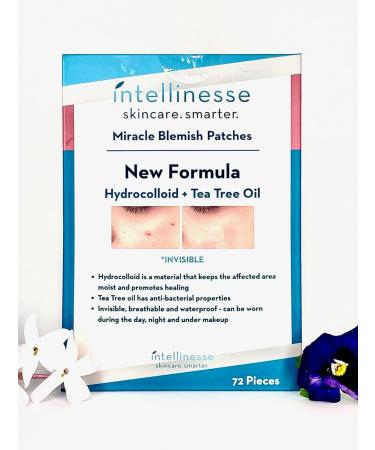 Invisible Miracle Blemish Patch (72 Count) - Hydrocolloid & Tea Tree - Rapid Pimple Removal & Healing Stickers for Skin & Face - Buy Online on GoSupps.com
