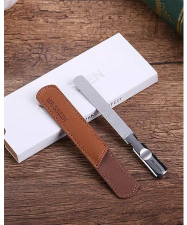 Stainless Steel Nail File with Anti-Skid Handle and Leather Case Double Sided Grits and Superior Quality Files Nails Easily for Men and Woman Environmentally Friendly UK-Mr-2105 - Buy Online on GoSupps.com