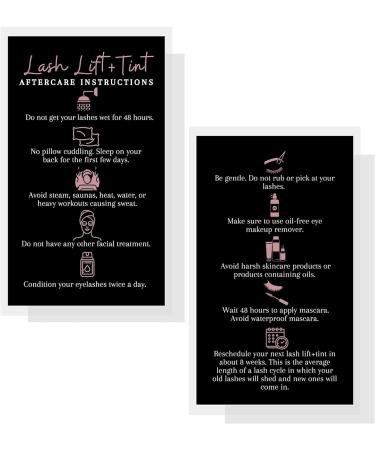 Lash Lift + Tint Aftercare Instruction Cards | 50 Pack | Boutique Marketing LLC | Eyelash Aftercare Kit - Buy Online on GoSupps.com
