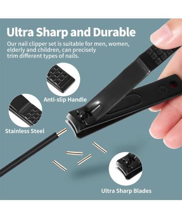 Nail Clippers Set Nail Art Set Professional Nail Clipper Set - 26 Piece Stainless Steel Manicure Set Nail Care Tools with Luxurious Travel Case Nail Care kit(Brown) - Buy Online on GoSupps.com