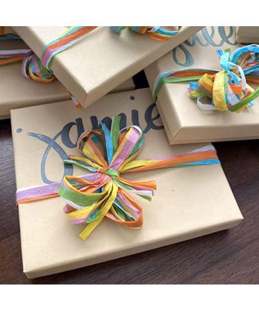 Colored 262 Feet Raffia Paper Ribbon for Gift Wrapping & DIY Decoration - Pink Multi-color String (262 Feet) - Buy Online on GoSupps.com