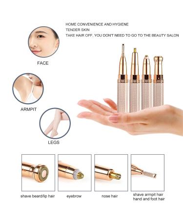 Electric Eyebrow Trimmer | Waterproof 4 in 1 Hair Remover for Face Lips Armpits Legs - Perfect for Men & Women - Buy Online on GoSupps.com