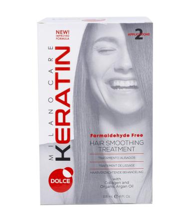 Keratin Hair Smoothing Treatment - Professional Salon System with Clarifying Shampoo Dolce 4 fl oz