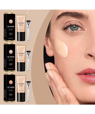 DD Cream Anti-Age No Make up Treatment Hydrating Face Concealer DD Cream with Brush Anti-Wrinkle and Perfector Face Cream Color Correction Effect Lifting SPF15 (Light Brown 50 g) - Buy Online on GoSupps.com