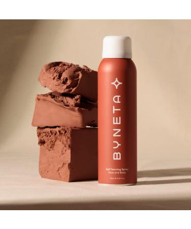 Byneta Self Tanning Spray Face and Body - Unique Double Sun Technology - Immediate Bronzing Long-Lasting Tan Develops Within 3-4 Hours Lasts 4-5 days | Made in Italy