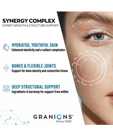Granions Marine Collagen Pills 2000mg Hydrolyzed Marine Collagen Peptides Hyaluronic Acid Vitamin C Calcium Magnesium Skin Hair Nails Pro Aging Hyaluronic Acid Supplements 180 Tablets Vanilla - Buy Online on GoSupps.com