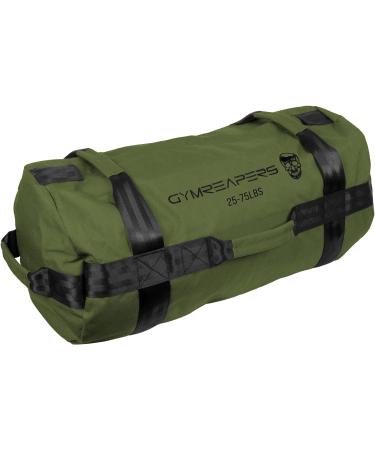 Gymreapers Strength Training Sandbags - Heavy Duty Workout Equipment for Home & Cross Training | Military Conditioning Exercises - OD Green (50-125 lbs) - Buy Online on GoSupps.com