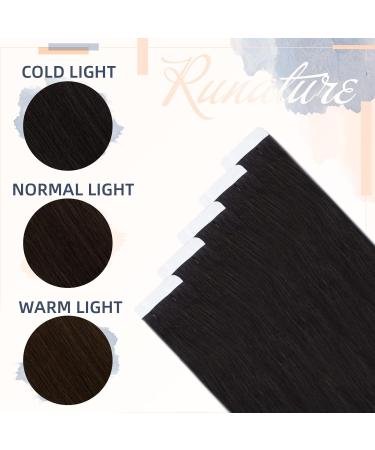 Buy Runature Tape In Extensions - 65cm Remy Real Hair Dark Brown #2 Human Hair Tape Extensions - Buy Online on GoSupps.com