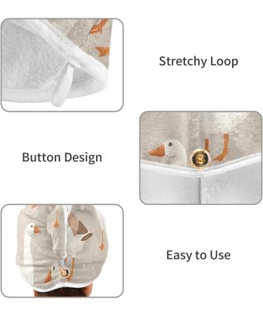 White Goose Hair Towel 2 Pack - Super Absorbent Quick-Dry Hair Turbans for Women & Girls - Buy Online on GoSupps.com