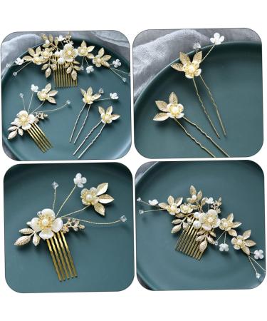 FRCOLOR 4 Sets hair accessories bride bridal Wedding Hair Pin Hair Comb Rhinestone Wedding Hair wedding decorations for ceremony rhinestone headpiece Zinc alloy fine flower headdress - Buy Online on GoSupps.com