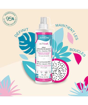 Acticurl Curl Activator Spray Enhance and Define Your Natural Curls with Ease Infused with Dragon Fruit/Pitaya and Aloe Vera Moisturize Shape and Boost Your Curls 250 ml. - Buy Online on GoSupps.com