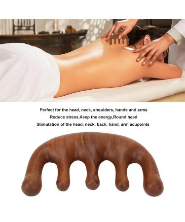 Shop Premium Head Massage Comb | Sandalwood Gua Sha Scalp Massager for Relaxation & Wellness - Buy Online on GoSupps.com