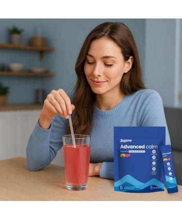 Advanced Calm Super Powdered Cortisol Drink Mix - Magnesium Glycinate & L-Theanine with Ashwagandha Vitamin D3 - Sugar Free Non-GMO Gluten Free - 20 Single Serve Packets (20-Day Supply) - Buy Online on GoSupps.com