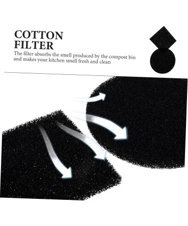 Clispeed 8-St Compost Box Filter - Activated Carbon Filter for Trash Can & Diaper Odor Control - Black Litter Filter Mat - Buy Online on GoSupps.com