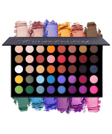 Colorful Eyeshadow Palette Makeup Contour Metallic Eye Shadow Palette Makeup Matte Shimmer 40 Colors Highly Pigmented Professional Warm Natural Bronze Neutral Smoky Cosmetic 39 Colors