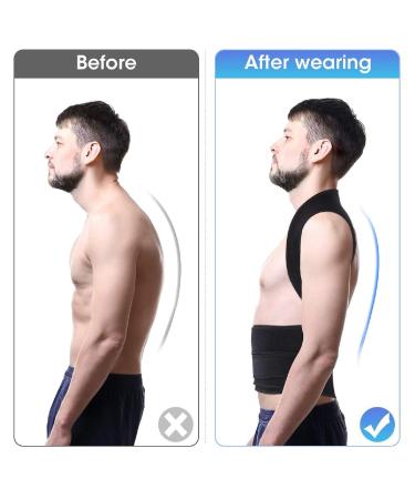 Adjustable Back Straightener for Men & Women - Posture Corrector for Lumbar Support - B02 XXL Black - Buy Online on GoSupps.com