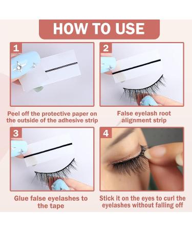 3 Pairs Self Adhesive Eyelashes - Reusable No Glue False Eyelashes | Natural Look & 10 Extra Glue Strips - W03 - Buy Online on GoSupps.com