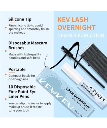 KevKev Overnight Lash Sealer - 7ml Black Lash Sealant for DIY Extensions | Extend Lash Wear Up to 14 Days | Easy to Remove Silicone Brush | Cluster Lash Seal - Buy Online on GoSupps.com