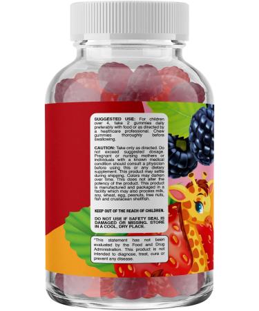 Sugar-Free Kids Fiber Gummies - Digestive & Immune Support - Non-GMO, Vegan, Kosher & Gluten-Free - 60 Count - Buy Online on GoSupps.com