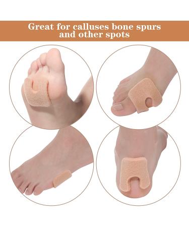 48pc U-Shaped Felt Callus Pads for Foot Pain Relief - Self-Adhesive Metatarsal Cushion Pad for Men and Women - Beige - Buy Online on GoSupps.com